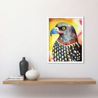Ćeld orao ptica narodna umjetnost akvarel slikarstvo umjetnosti ispisati uokvireni zidni dekor