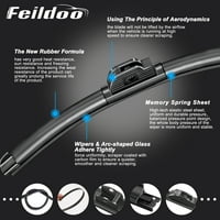 Feildoo 20 + 20 oštrice brisača vjetrobranskog stakla Fit za Hyundai XG + premium hibridna zamjena za