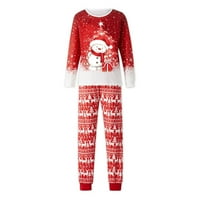 Obiteljska obitelj podudaranje božićne pidžame za odrasle Xmas Elk Reindeer Print Holiday Sleep odjeća
