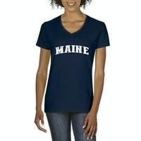 - Ženska majica V-izrez kratki rukav - Maine