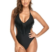 Badymincsl ženska jednodijelna podstavljena plus veličine preklapaju kupaći kostim