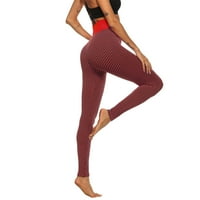 Kožne tajice za žene plus veličine rešetke Štampanje visokog struka Stretch Stretch fitness tajice Yoga
