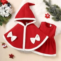 Dojenčad za djecu za djevojčice Božićne haljine bez rukava + kaputinski ogrtač set baby girl outfit