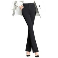 Outfmvch ženske hlače rastezanje radnog poduzeća ravno noga visoke strukske hlače za žene teretne hlače