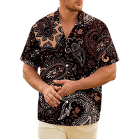 Muška cveća casuna majica s kratkim rukavima Havajska paisley majica