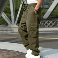 Muške pravne noge gaćice za povuku struka Taktičke hlače labave pantalone, pantalone za planinarenje na otvorenom ravne hlače