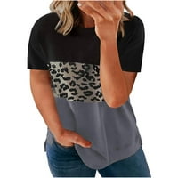 Ženski Leopard Ležerne prilike kratkih rukava Grafički printu Plus Size labav Fit Comfy Soft Trendy
