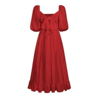 Ženske haljine Dužina gležnja A-linijska rukava Ležerna savremena haljina od ramena crvena s