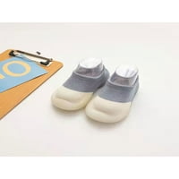 Dječji krevetić za cipele na katu papuče gumeno mekano solirano čarapa s klipnim zalogaj dodeljive cipele za hodanje dojenčad prvi šetač plavi 5c-6c