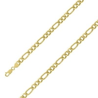 10K Čvrsto žuto zlato Hollow Figaro lanac ogrlica za muškarce i žene - veličine