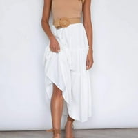 Ženska Flowy Summer Beach Long suknja Visoko struk vukodlačka rufne suknje maxi suknje Elegantne suknje