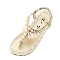 Dječje cipele Ljeto dijete dječje djece Dječji djevojčice Bowknot Pearl Princess Thong Sandale cipele Chmora