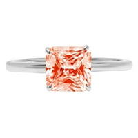 1.0ct Asscher Cred Simulirani dijamant 14k bijeli zlatni godišnjički zaručni prsten veličine 3,75