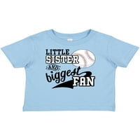 Inktastična mala sestra i najveći bejzbol navijački poklon baby boy ili majica za bebe