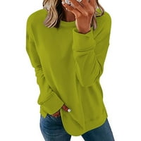 Strungten ženski modni casual dugih rukava punog okruglog vrata majica TOP pulover Ljetni vrhovi za