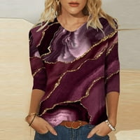 Yuwull majice za žene Ležerne prilike, rukav za žene Ljeto jesen okrugli vrat Labavi pulover Tunike
