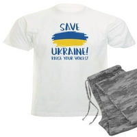 Cafeprespress - Save Ukrajina Podignite glasove - muške svjetlosne pidžame