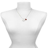 DELIGHT nakit silvertone otvorenog dizajna sunca crvena sreća za bucy badybug ogrlice i viseći minđuše