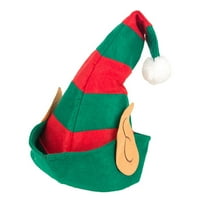 Unise smiješan božićni šešir, kreativni odrasli Crveni zeleni trak plišani kuglični ukras klaun božićne