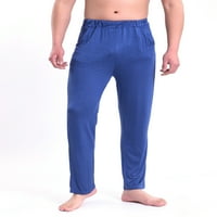 Prednji prošli muškarci Pajama pantalone Slim Fit Lounge dna udobnog elastičnog struka Sleep Pajama