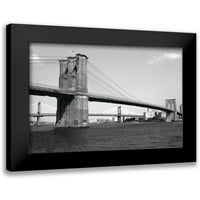 Maier, Phil Black Moderni uokvireni muzej umjetnički print pod nazivom - Brooklyn Bridge i Manhattan