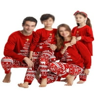 Gomelly mammy tata dječja spavaća odjeća s dugim rukavima noćna odjeća xmas pjs podudaranje porodice pidžamas set ženskih muškaraca djeca mekani praznični pj setovi vrhovi i hlače crveno dijete 14