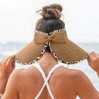Yuehao Dodatna oprema Žene Ljetna modna casual Beach Holiday Zaštita od sunca Poklon slamka Šet šešir sunčeve šešire Kafa