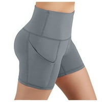 Joga hlače za žene visoki stručni džepovi kratke hlače Abdomen Control trening tekući ženske hlače