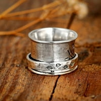 Podplug Day Day Day, Vintage Rotirajuće prsten Ženski prstenovi Nakit Poklon za žene Birthday