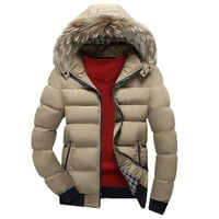 Muški kaputi patentni patentni patentni zatvarač kapuljač kapuljač kapuljača jesen i zimski pad za muškarce jakna dukserica vrhova bluza Khaki S-10XL