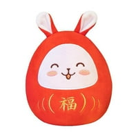 Gwong zec pliša lutka kineski stil sreća crvena ljupka životinja lutka plimne ruksak privjesak na poklone