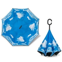 Dream Lifestyle Dvostruki sloj obrnuti kišobran, obrnuti kišobran iznutra vani, samostojeća anti-UV ručka s vjetrom oblika, šareno obrnuto ugledni kišobran
