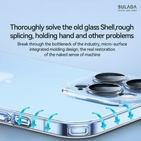 Nalacover za iPhone ultra tanak jasan slučaj, luksuzni kristalni prozirni branik udarni odbojnog prašinog stakla za prašinu sve u jednom kameru zaštitnici zaštitnika. Za iPhone 13, bistro