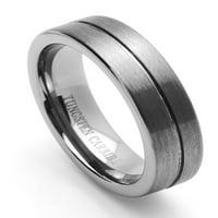 Muškarci Žene Volfram Carbide Vjenčani prsten Comfort FIT FITOVE ravni prsten za muškarce i žene