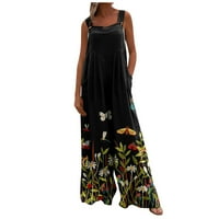 Tobchonp modni kombinuit za žene ljeto harajuku cvjetni print Streetwear široke noge casual pants cornins