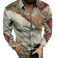 Košulje za muškarce 3D digitalni tisak džepnih košulja s dugim rukavima