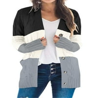 Plus veličine Kardigan za žene Dugi otvoreni prednji džemperi Jakna Jesen zimski kaputi Outerwir Multicolor 28