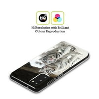 Dizajni za glavu Poznate životinje Dvije bijele tigrove mekastog gela kompatibilno je sa Samsung Galaxyjem jezgrom