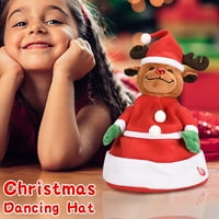 Jeashchat Božićni ukrasi zatvoreni božićni ukrasi plišani božićna lutka šešir ples pjevanje užarenog