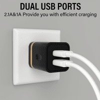 USB zidni punjač, ​​2.1a dual luk USB kocke Power adapter Zidni punjač za punjenje blok kompatibilan