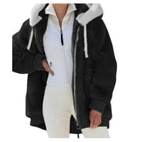 Ženska jakne za prodaju Ženska odjeća Ženski kaput Zima labav čvrsta boja umjetna vuna sa zatvaračem