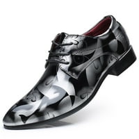 Floleo muške cipele bavi se ljetnim modnim šiljastim prstima jarko čipke up kožne cipele za vjenčane cipele