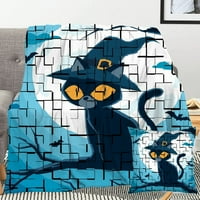 Halloween Dekorativni pokrivač sa jastukom, lovljena kućna pokrivač za unutarnju vanjsku spavaću sobu
