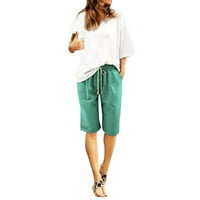 Posteljine Hlače Žene Ljetne pamučne hlače Plus Veličina Visokih strukova Pozajmljivanje plaže Vežbanje
