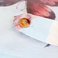 Labakihah majice s dugim rukavima za žene Ležerne prilike Cvjetno tiskane gumbe Majica Šifon nepravilni