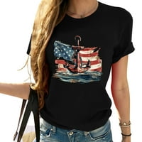 USA zastava Sidrišta američka mornarica Day Day Day jedinstvena i funky ženska majica sa hladnim dizajnom