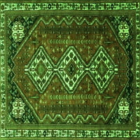 Ahgly Company Zatvoreni kvadrat Perzijski zeleni tradicionalni prostirke, 7 'Trg