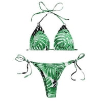 Dvodijelni setovi kupaći kostim sportski stil dizala Green M