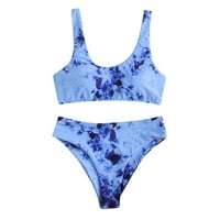 Bikini žene seksi visokog kontrasta grudi gradijent Split set dva plave s kupaće komičom