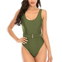 Feternal Women kupaći kostimi od punog boja tanki seksi jednodijelni kupaći kostim
